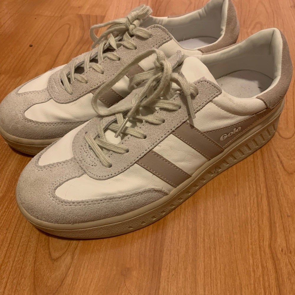Gola Dropshot White and Tan Sneakers size 8 - Picture 5 of 5